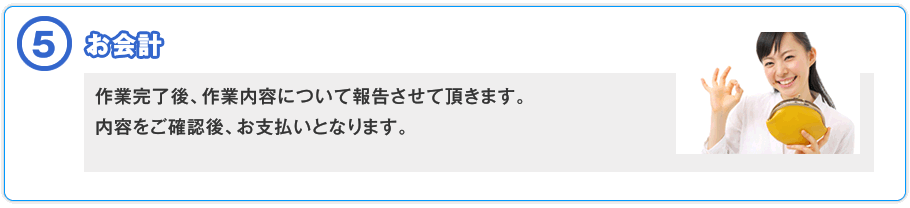 作業完了後、作業内容について報告させて頂きます。